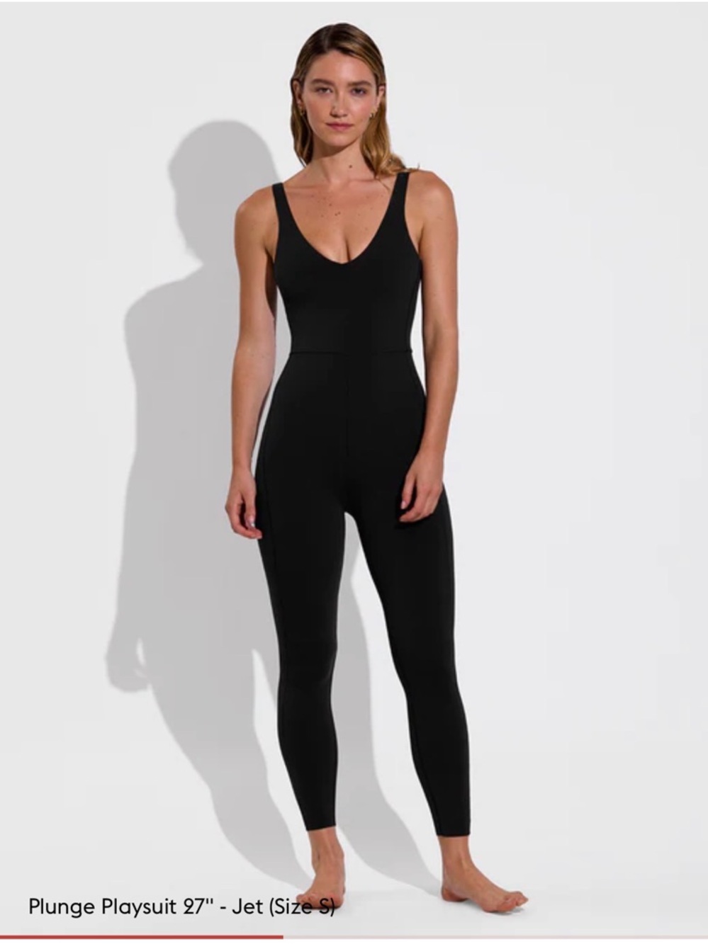 LOFT Black V-Neck Sleeveless Jumpsuit